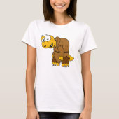 漫画の恐竜の背中。 Tシャツ (正面)