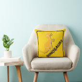 漫画の恐竜の警告標識のTレックスを用心して下さい クッション (椅子)