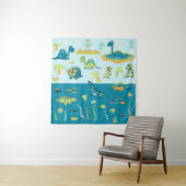 漫画の恐竜：陸海セット タペストリー (インサイチュ)