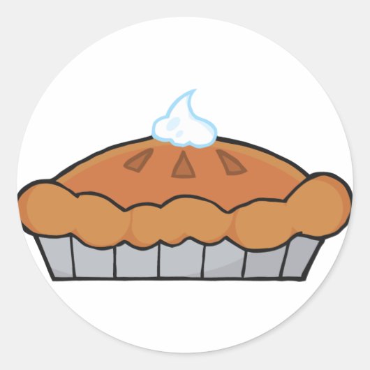 漫画の感謝祭パイ ラウンドシール (正面)