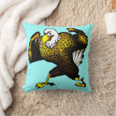 漫画の戦うワシ クッション (ブランケット)