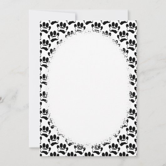 漫画の手と骨のパターンDIY 空白の 招待状 (正面)