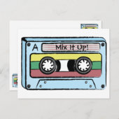 漫画の手描きカセットテープ(混ぜる) ポストカード (正面/裏面)
