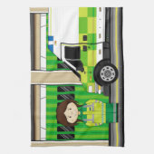 漫画の救急車およびEMT キッチンタオル (縦)