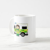 漫画の救急車およびEMT コーヒーマグカップ (正面左)