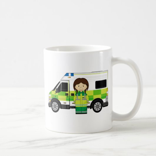 漫画の救急車およびEMT コーヒーマグカップ (右)