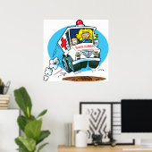 漫画の救急車 ポスター (ホームオフィス)