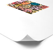 漫画の文字の手描きトスパターン ポスター (角)