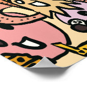 漫画の文字の手描きトスパターン ポスター (角)