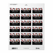 漫画の斑点のある犬と骨かわいいおもしろいアドレス ラベル (フルシート)