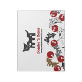 漫画の斑点のある犬と骨かわいいおもしろいメモ帳 ノートパッド (回転)