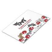 漫画の斑点のある犬と骨かわいいおもしろいメモ帳 ノートパッド (アングル)