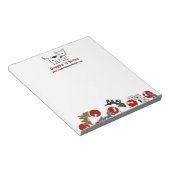 漫画の斑点のある犬と骨かわいいおもしろい子犬 ノートパッド (アングル)