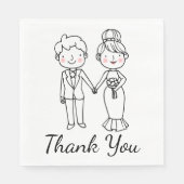 漫画の新郎新婦ありがとうござお洒落いま結婚す スタンダードランチョンナプキン (正面)