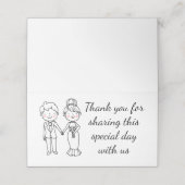 漫画の新郎新婦ありがとう白黒 結婚ズ プレイスカード (外部開封)