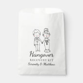 漫画の新郎新婦お洒落の結婚二日酔いキット フェイバーバッグ (正面)