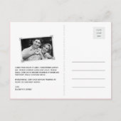 漫画の新郎新婦の結婚式の日付はがきを保存 案内ポストカード (裏面)