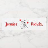 漫画の新郎新婦レッドブラック結婚ズたった今結婚しました ペットボトルラベル (シングルラベル)