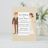 漫画の新郎新婦 招待状 (スタンド正面)