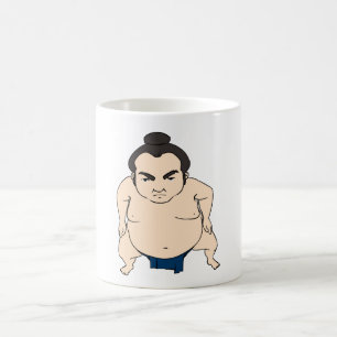 漫画の日本のな相撲のレスリング選手 コーヒーマグカップ