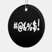 漫画の明示的な誓いの呪いのシおもしろいンボル セラミックオーナメント (左)