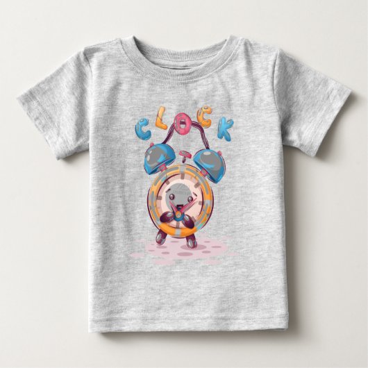 漫画の時計 |ベビーTシャツ ベビーTシャツ (正面)