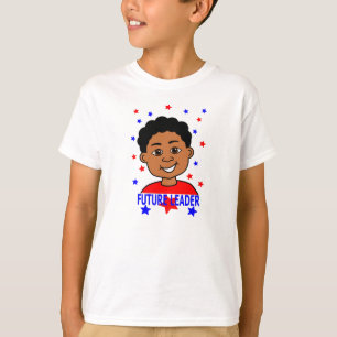 漫画の未来のリーダーの男の子の微笑 Tシャツ