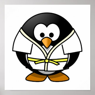 漫画の柔道ペンギン ポスター