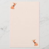漫画の桃の犬チーキードッグの桃の文具 便箋 (正面)