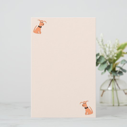 漫画の桃の犬チーキードッグの桃の文具 便箋 (スタンド正面)