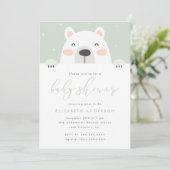 漫画の極熊の漫画の冬の赤ちゃんシャワー 招待状 (スタンド正面)