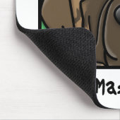 漫画の正方形のBrindleマスティフ マウスパッド (コーナー)