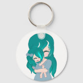 漫画の母と娘のキーチェーン キーホルダー (正面)