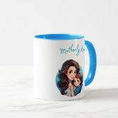 漫画の母と娘の母のような愛 マグカップ (正面右)