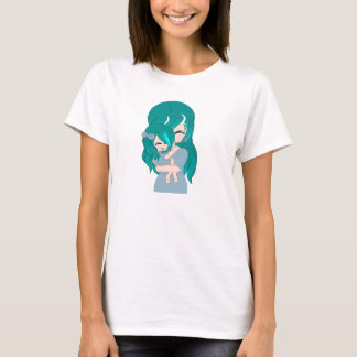 漫画の母と娘のTシャツ Tシャツ
