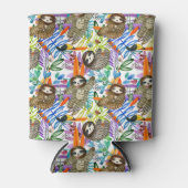 漫画の水の色のスロスパターン 缶クーラー (正面)