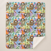 漫画の水彩画の怠惰パターン シェルパブランケット (正面)