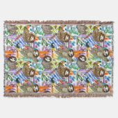 漫画の水彩画の怠惰パターン スローブランケット (正面)