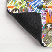 漫画の水彩画の怠惰パターン マウスパッド (コーナー)