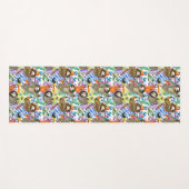 漫画の水彩画の怠惰パターン ヨガマット (正面(横))