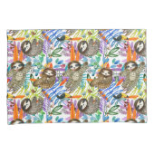 漫画の水彩画の怠惰パターン 枕カバー (正面右)