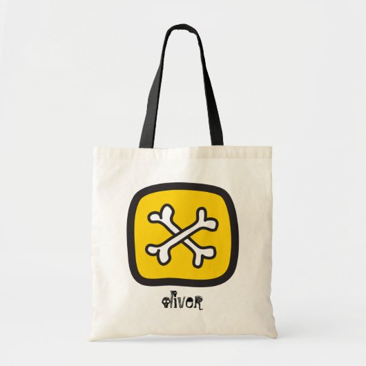 漫画の海賊スカル&ボーンキッドのハローウィンパーティ トートバッグ (正面)