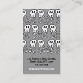 漫画の海賊船スカルボーンズおもしろいカラフル少年 名刺 (裏面)