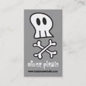 漫画の海賊船スカルボーンズおもしろいカラフル少年 名刺 (正面)