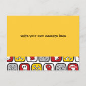 漫画の海賊/スケルトンスカル&ボーンおもしろいキッズ ポストカード (裏面)