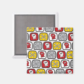 漫画の海賊/スケルトンスカル&ボーンおもしろいキッズ マグネット (正面/裏面)