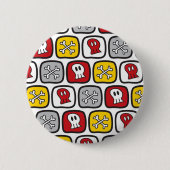 漫画の海賊/スケルトンスカル&ボーンおもしろいキッズ 缶バッジ (正面)