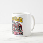 漫画の消防車のフード付きスウェットシャツ コーヒーマグカップ (正面右)