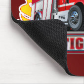 漫画の消防車のTシャツ マウスパッド (コーナー)