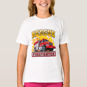 漫画の消防車のTシャツ Tシャツ